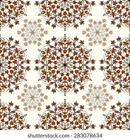 Seamless pattern ethnic style. Vintage decorative texture. Indian, arabic motive.