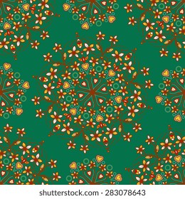 Seamless pattern ethnic style. Vintage decorative texture. Indian, arabic motive.