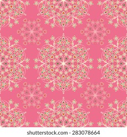 Seamless pattern ethnic style. Vintage decorative texture. Indian, arabic motive.