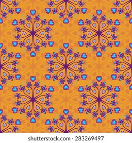 Seamless pattern ethnic style. Vintage decorative texture. Indian, arabic motive.