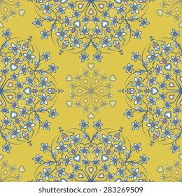 Seamless pattern ethnic style. Vintage decorative texture. Indian, arabic motive.