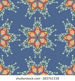 Seamless pattern ethnic style. Vintage decorative texture. Indian, arabic motive.