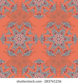 Seamless pattern ethnic style. Vintage decorative texture. Indian, arabic motive.
