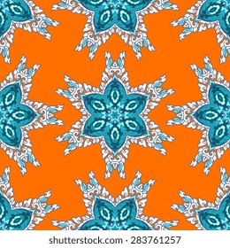 Seamless pattern ethnic style. Vintage decorative texture. Indian, arabic motive.