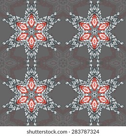 Seamless pattern ethnic style. Vintage decorative texture. Indian, arabic motive.