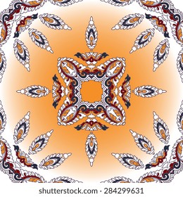 Seamless pattern ethnic style. Vintage decorative texture. Indian, arabic motive.