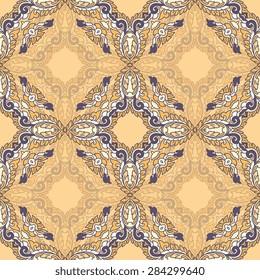 Seamless pattern ethnic style. Vintage decorative texture. Indian, arabic motive.