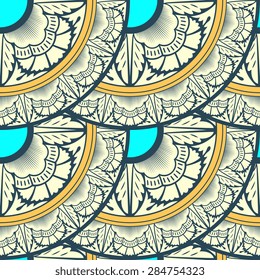 Seamless pattern ethnic style. Vintage decorative texture. Indian, arabic motive.