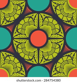 Seamless pattern ethnic style. Vintage decorative texture. Indian, arabic motive.