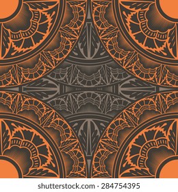Seamless pattern ethnic style. Vintage decorative texture. Indian, arabic motive.