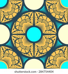 Seamless pattern ethnic style. Vintage decorative texture. Indian, arabic motive.