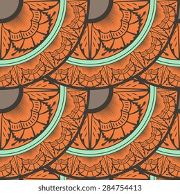 Seamless pattern ethnic style. Vintage decorative texture. Indian, arabic motive.