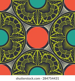 Seamless pattern ethnic style. Vintage decorative texture. Indian, arabic motive.
