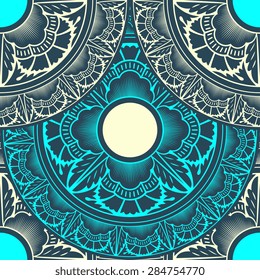 Seamless pattern ethnic style. Vintage decorative texture. Indian, arabic motive.