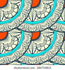 Seamless pattern ethnic style. Vintage decorative texture. Indian, arabic motive.