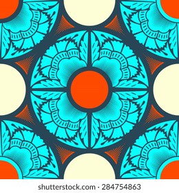 Seamless pattern ethnic style. Vintage decorative texture. Indian, arabic motive.