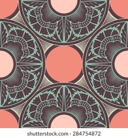 Seamless pattern ethnic style. Vintage decorative texture. Indian, arabic motive.