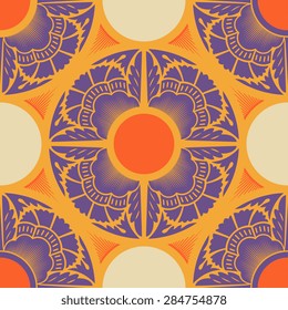 Seamless pattern ethnic style. Vintage decorative texture. Indian, arabic motive.