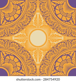 Seamless pattern ethnic style. Vintage decorative texture. Indian, arabic motive.