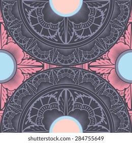 Seamless pattern ethnic style. Vintage decorative texture. Indian, arabic motive.