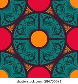Seamless pattern ethnic style. Vintage decorative texture. Indian, arabic motive.