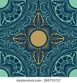 Seamless pattern ethnic style. Vintage decorative texture. Indian, arabic motive.
