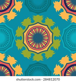 Seamless pattern ethnic style. Vintage decorative texture. Indian, arabic motive.