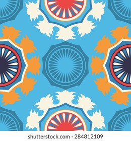 Seamless pattern ethnic style. Vintage decorative texture. Indian, arabic motive.