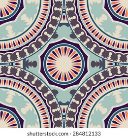 Seamless pattern ethnic style. Vintage decorative texture. Indian, arabic motive.