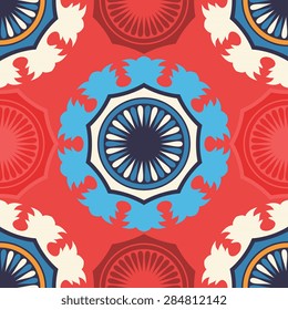 Seamless pattern ethnic style. Vintage decorative texture. Indian, arabic motive.