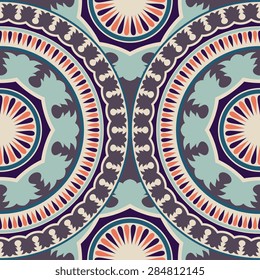 Seamless pattern ethnic style. Vintage decorative texture. Indian, arabic motive.