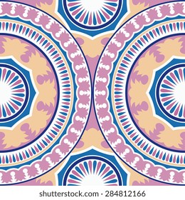 Seamless pattern ethnic style. Vintage decorative texture. Indian, arabic motive.