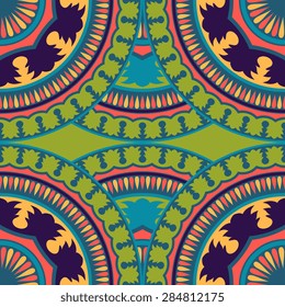Seamless pattern ethnic style. Vintage decorative texture. Indian, arabic motive.