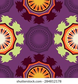 Seamless pattern ethnic style. Vintage decorative texture. Indian, arabic motive.