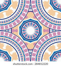 Seamless pattern ethnic style. Vintage decorative texture. Indian, arabic motive.