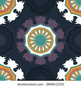 Seamless pattern ethnic style. Vintage decorative texture. Indian, arabic motive.
