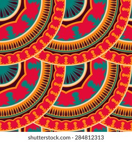 Seamless pattern ethnic style. Vintage decorative texture. Indian, arabic motive.
