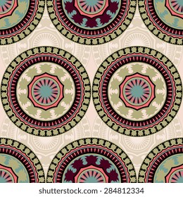 Seamless pattern ethnic style. Vintage decorative texture. Indian, arabic motive.