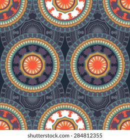 Seamless pattern ethnic style. Vintage decorative texture. Indian, arabic motive.