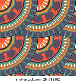 Seamless pattern ethnic style. Vintage decorative texture. Indian, arabic motive.