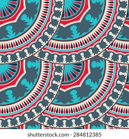 Seamless pattern ethnic style. Vintage decorative texture. Indian, arabic motive.