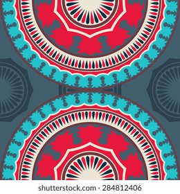 Seamless pattern ethnic style. Vintage decorative texture. Indian, arabic motive.
