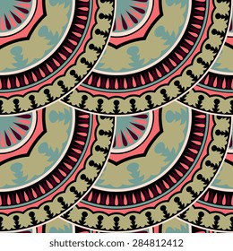 Seamless pattern ethnic style. Vintage decorative texture. Indian, arabic motive.