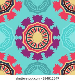 Seamless pattern ethnic style. Vintage decorative texture. Indian, arabic motive.