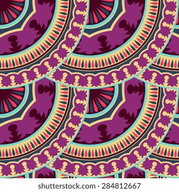 Seamless pattern ethnic style. Vintage decorative texture. Indian, arabic motive.