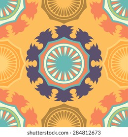 Seamless pattern ethnic style. Vintage decorative texture. Indian, arabic motive.