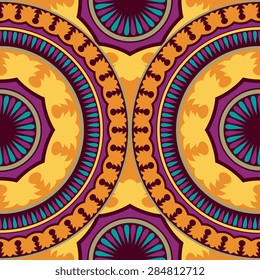 Seamless pattern ethnic style. Vintage decorative texture. Indian, arabic motive.