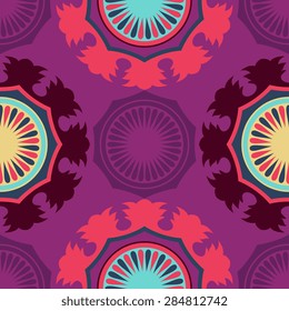 Seamless pattern ethnic style. Vintage decorative texture. Indian, arabic motive.