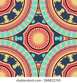 Seamless pattern ethnic style. Vintage decorative texture. Indian, arabic motive.