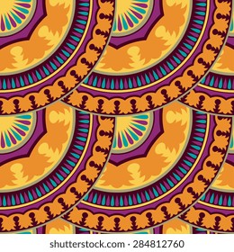 Seamless pattern ethnic style. Vintage decorative texture. Indian, arabic motive.